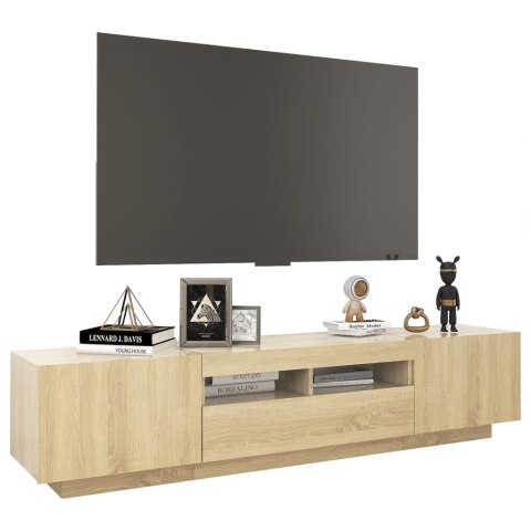 VidaXL TV skrinka s LED svetlami dub sonoma 180x35x40 cm