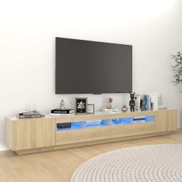 VidaXL TV skrinka s LED svetlami dub sonoma 260x35x40 cm