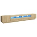VidaXL TV skrinka s LED svetlami dub sonoma 260x35x40 cm
