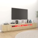 VidaXL TV skrinka s LED svetlami dub sonoma 260x35x40 cm