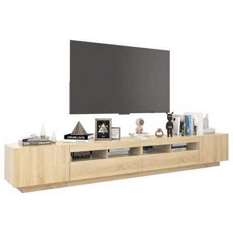 VidaXL TV skrinka s LED svetlami dub sonoma 260x35x40 cm