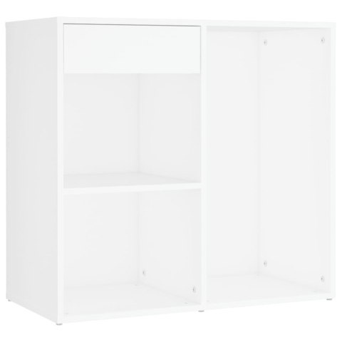 VidaXL Toaletný stolík s LED a 2 skrinkami biele spracované drevo