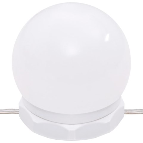 VidaXL Toaletný stolík s LED a 2 skrinkami biele spracované drevo