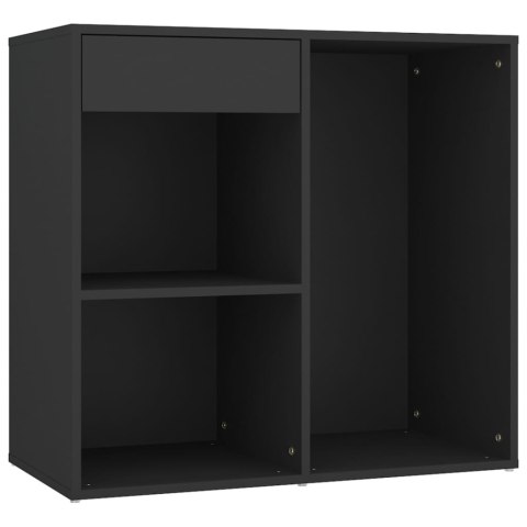 VidaXL Toaletný stolík s LED a skrinkami čierny kompozitné drevo