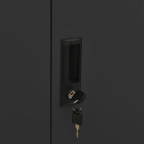 VidaXL Kancelárska skrinka s boxom na kvetináče antracitová 90x40x125 cm oceľová