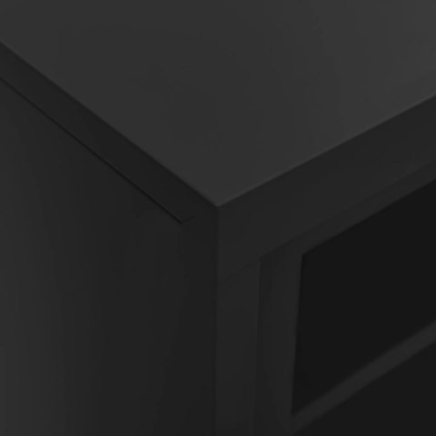 VidaXL Skrinka s posuvnými dverami s boxom na kvety antracitová oceľ