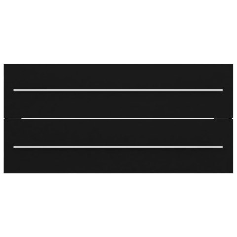 VidaXL Skrinka so vstavaným umývadlom čierna drevotrieska