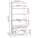 VidaXL Vysoká skrinka HAMAR, borovicový masív, svetlosivá