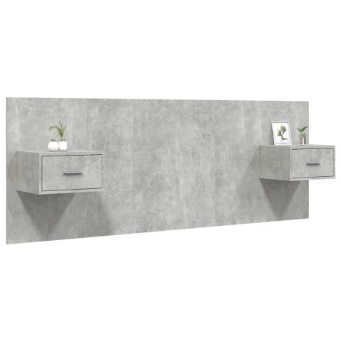 VidaXL Čelo postele so skrinkami betónovo sivé spracované drevo