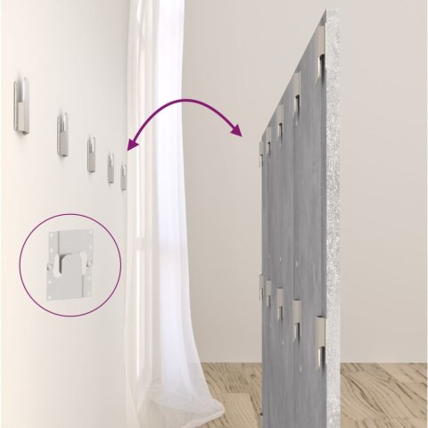 VidaXL Čelo postele so skrinkami betónovo sivé spracované drevo