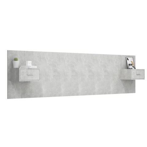 VidaXL Čelo postele so skrinkami betónovo sivé spracované drevo