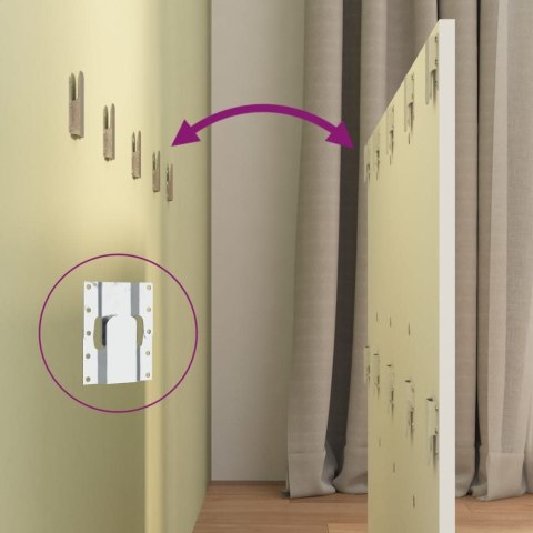 VidaXL Čelo postele so skrinkami biele spracované drevo