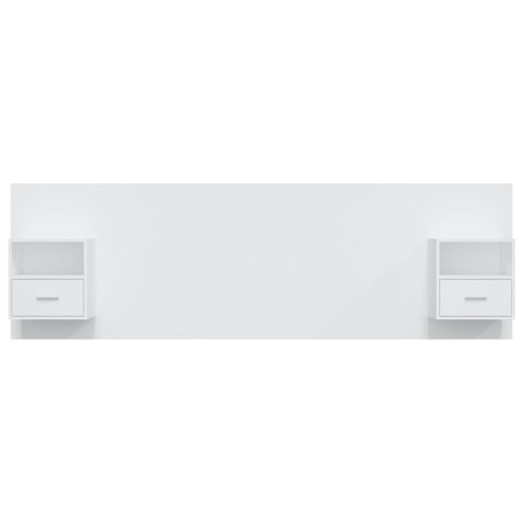 VidaXL Čelo postele so skrinkami biele spracované drevo