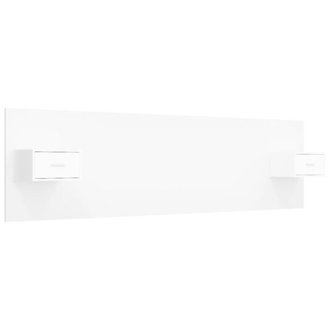 VidaXL Čelo postele so skrinkami biele spracované drevo