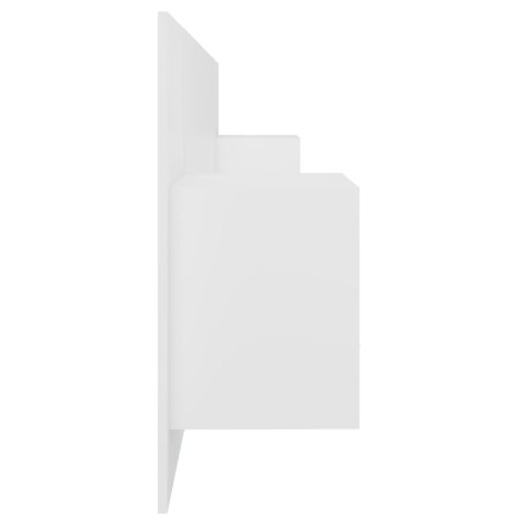 VidaXL Čelo postele so skrinkami biele spracované drevo