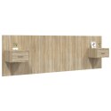VidaXL Čelo postele so skrinkami dub sonoma spracované drevo