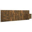 VidaXL Čelo postele so skrinkami dymový dub spracované drevo