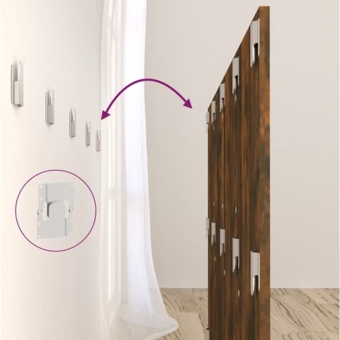 VidaXL Čelo postele so skrinkami dymový dub spracované drevo