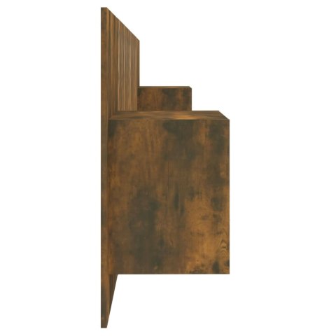 VidaXL Čelo postele so skrinkami dymový dub spracované drevo