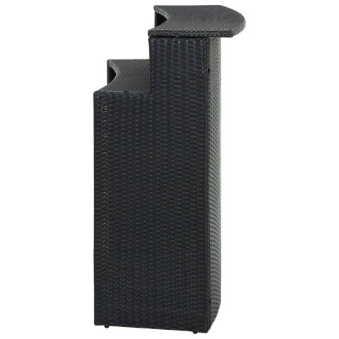 VidaXL Záhradný barový stôl čierny 120x55x110 cm polyratan