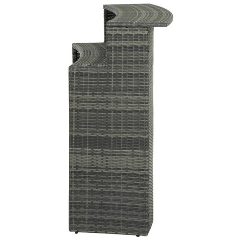 VidaXL Záhradný barový stôl sivý 120x55x110 cm polyratan