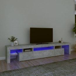 VidaXL TV skrinka s LED svetlami betónová sivá 215 x 36,5 x 40 cm