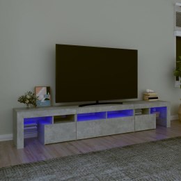 VidaXL TV skrinka s LED svetlami betónová sivá 230 x 36,5 x 40 cm
