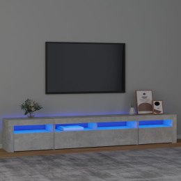 VidaXL TV skrinka s LED svetlami betónová sivá 240 x 35 x 40 cm