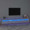 VidaXL TV skrinka s LED svetlami betónová sivá 270 x 35 x 40 cm