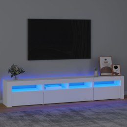 VidaXL TV skrinka s LED svetlami biela 210x35x40 cm