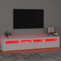 VidaXL TV skrinka s LED svetlami biela 210x35x40 cm