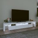 VidaXL TV skrinka s LED svetlami biela 230x36,5x40 cm