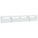 VidaXL TV skrinka s LED svetlami biela 240x35x40 cm