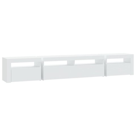 VidaXL TV skrinka s LED svetlami biela 240x35x40 cm