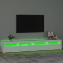 VidaXL TV skrinka s LED svetlami biela 240x35x40 cm