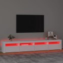 VidaXL TV skrinka s LED svetlami biela 240x35x40 cm