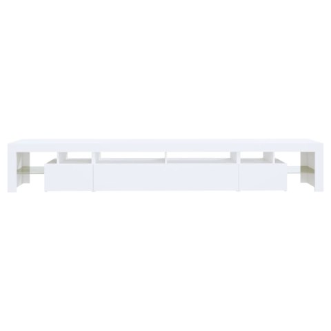 VidaXL TV skrinka s LED svetlami biela 260x36,5x40 cm
