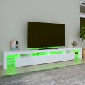 VidaXL TV skrinka s LED svetlami biela 260x36,5x40 cm