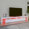 VidaXL TV skrinka s LED svetlami biela 260x36,5x40 cm