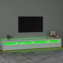 VidaXL TV skrinka s LED svetlami biela 270x35x40 cm