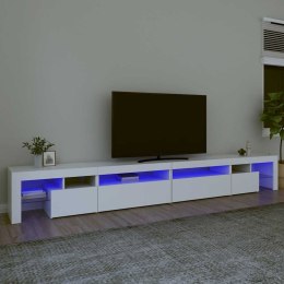 VidaXL TV skrinka s LED svetlami biela 290x36,5x40 cm