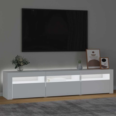 VidaXL TV skrinka s LED svetlami biely 180x35x40 cm