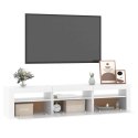 VidaXL TV skrinka s LED svetlami biely 180x35x40 cm