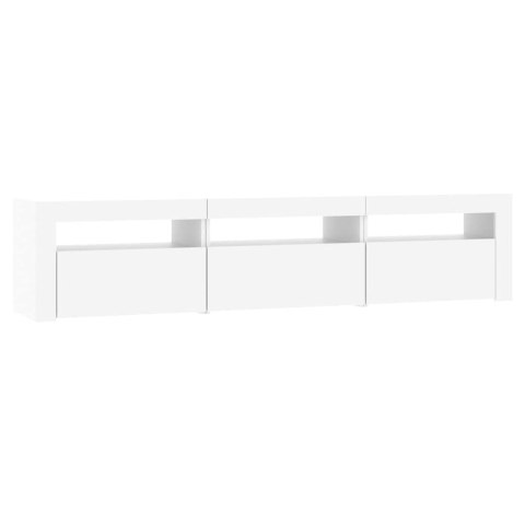 VidaXL TV skrinka s LED svetlami biely 180x35x40 cm