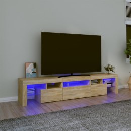 VidaXL TV skrinka s LED svetlami dub sonoma 200 x 36,5 x 40 cm