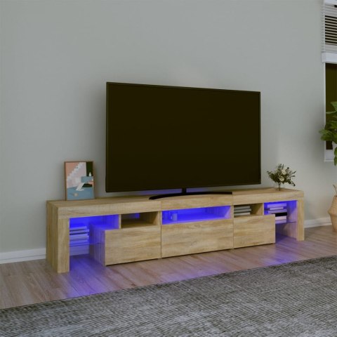 VidaXL TV skrinka s LED svetlami dub sonoma 200 x 36,5 x 40 cm