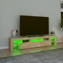 VidaXL TV skrinka s LED svetlami dub sonoma 200 x 36,5 x 40 cm