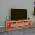 VidaXL TV skrinka s LED svetlami dub sonoma 200 x 36,5 x 40 cm