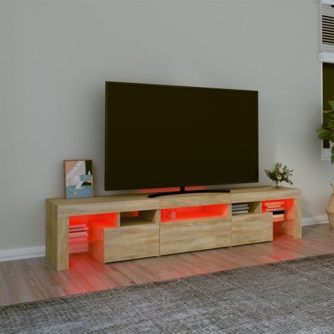 VidaXL TV skrinka s LED svetlami dub sonoma 200 x 36,5 x 40 cm