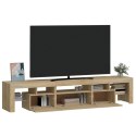 VidaXL TV skrinka s LED svetlami dub sonoma 200 x 36,5 x 40 cm